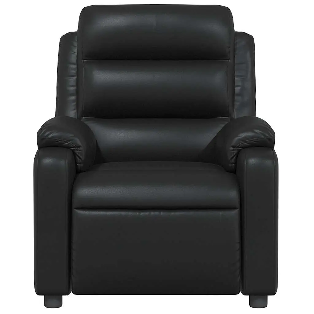 Black Faux Leather Massage Recliner Chair