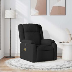 Black Fabric Manual Massage Recliner Chair for Comfort