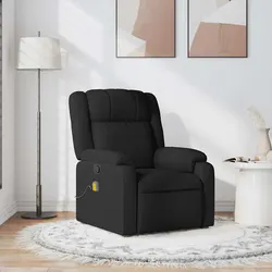 Black Fabric Manual Massage Recliner Chair for Comfort
