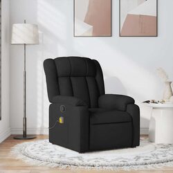 Black Fabric Massage Recliner Chair with Vibration