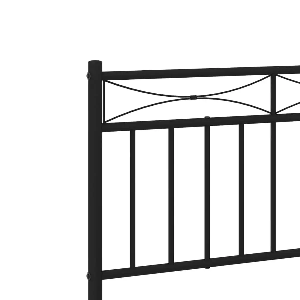 Metal Bed Frame Powder-coated Steel 90x190 cm Black