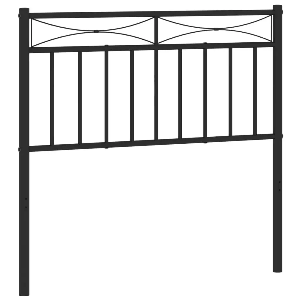 Black Metal Headboard 90cm for Bed Frame