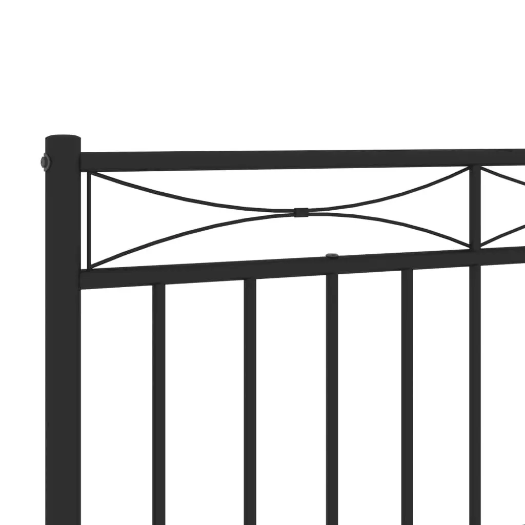 Black Metal Headboard 90cm for Bed Frame