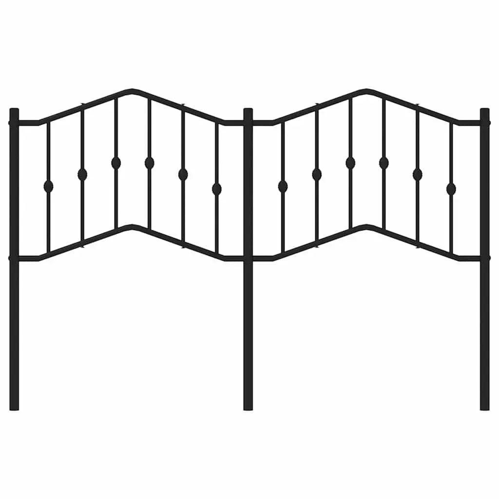Black Metal Headboard for 150cm Beds