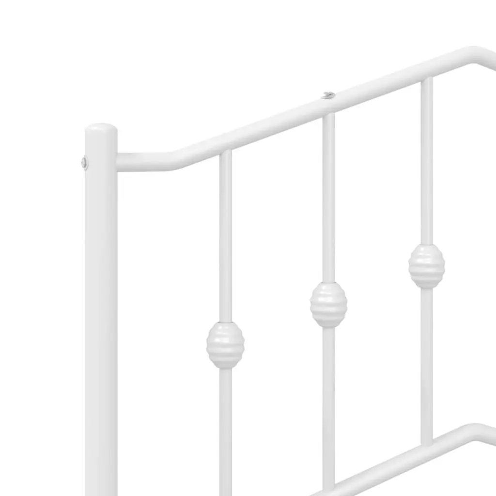 Metal Bed Frame Powder-coated Steel 90x190 cm White