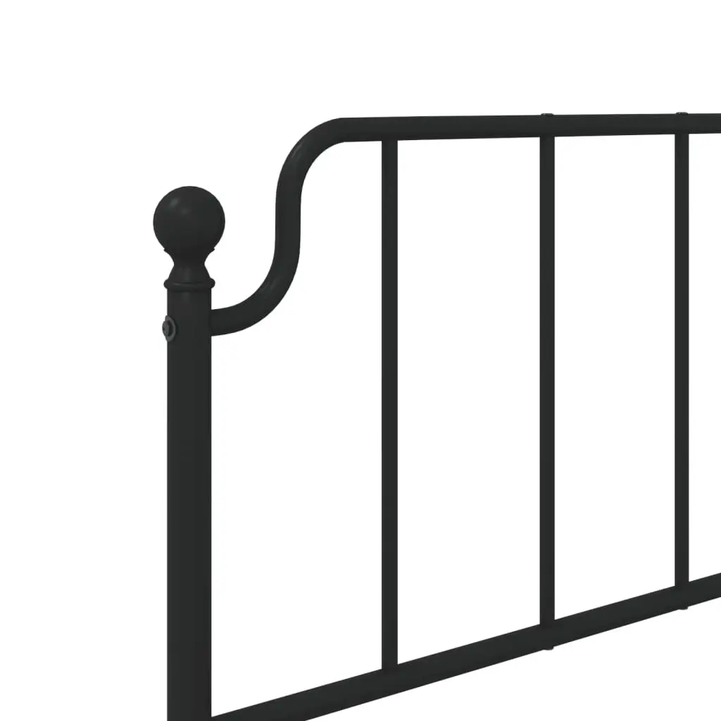 Black Metal Headboard 90 cm for Bed Frame