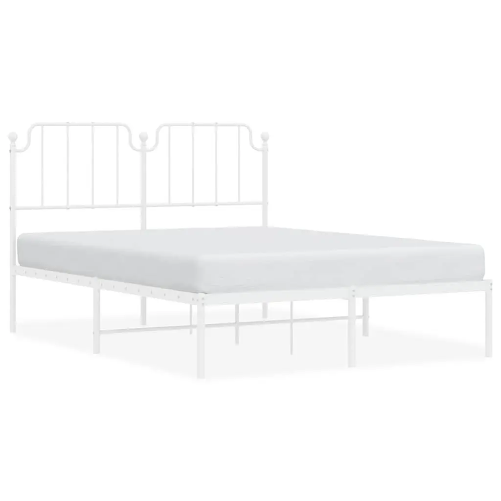 Metal Bed Frame with Headboard 150x200 cm