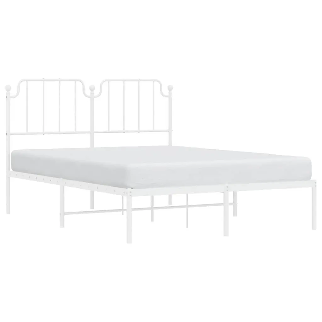 Metal Bed Frame with Headboard 150x200 cm
