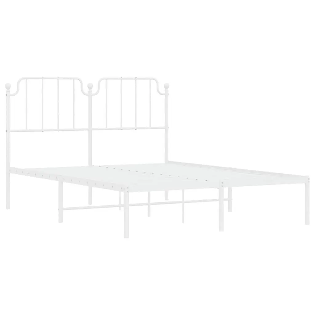 Metal Bed Frame with Headboard 150x200 cm
