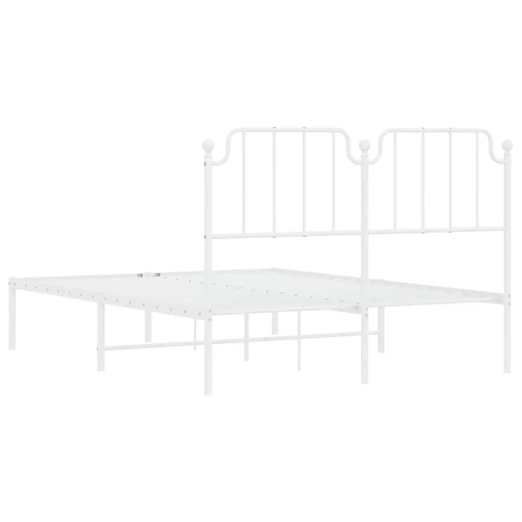 Metal Bed Frame with Headboard 150x200 cm