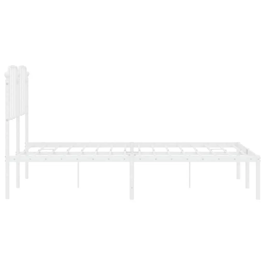 Metal Bed Frame with Headboard 150x200 cm