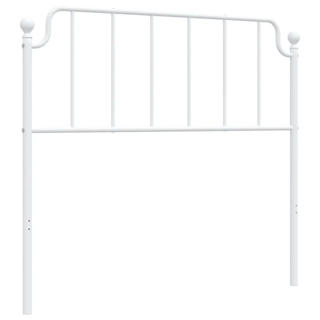 White Metal Headboard 107cm Powder Coated Steel