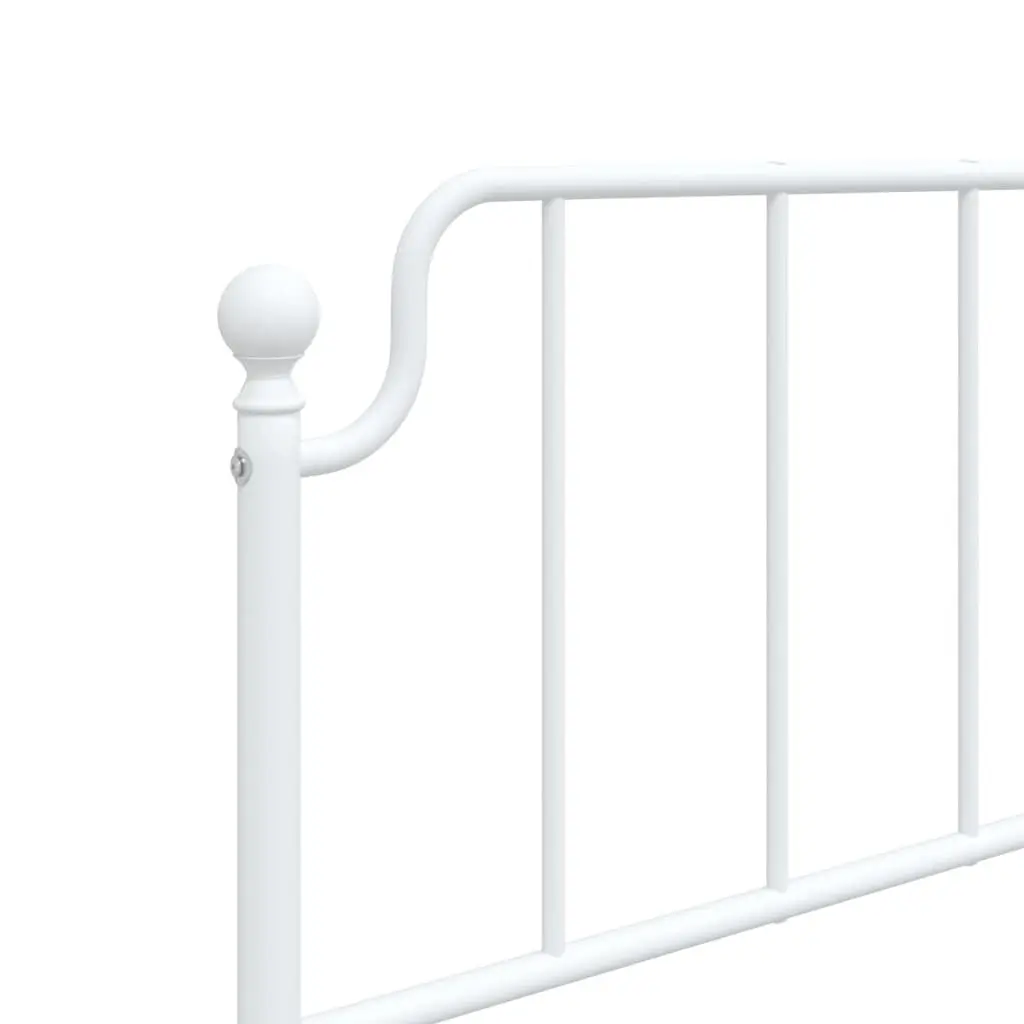 White Metal Headboard 107cm Powder Coated Steel