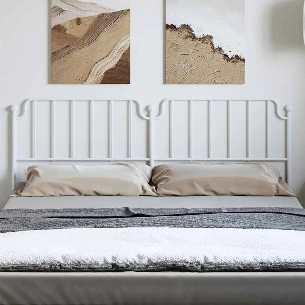 White Metal Headboard 180cm for Bed Frames