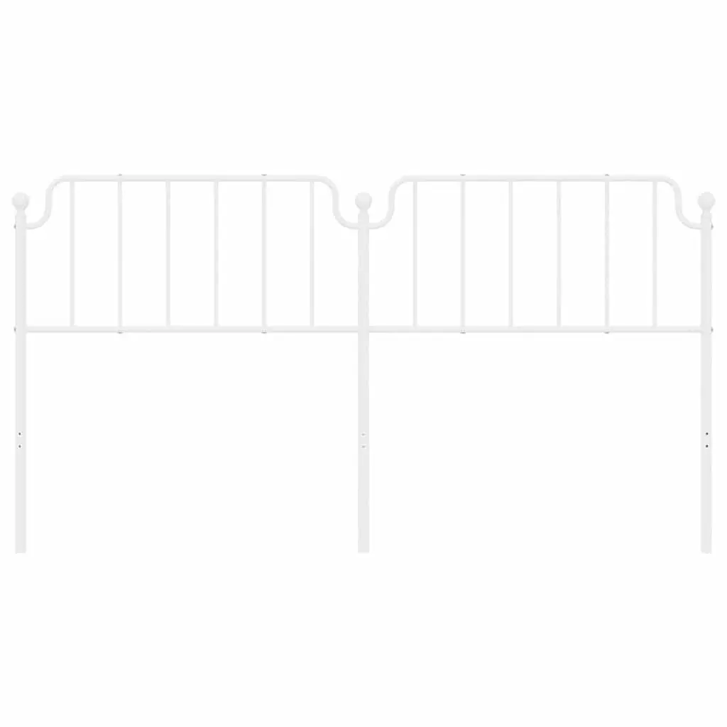 White Metal Headboard 180cm for Bed Frames