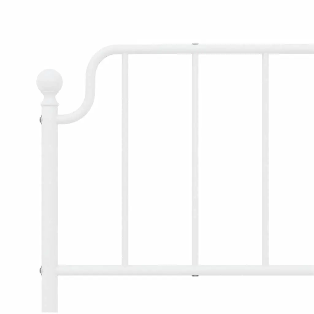 White Metal Headboard 180cm for Bed Frames