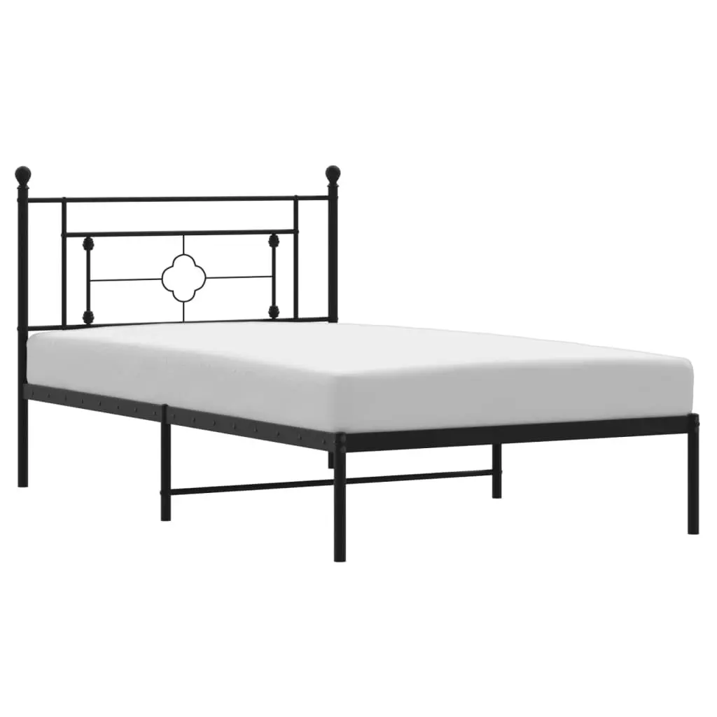 Metal Bed Frame King Single 107x203cm Black