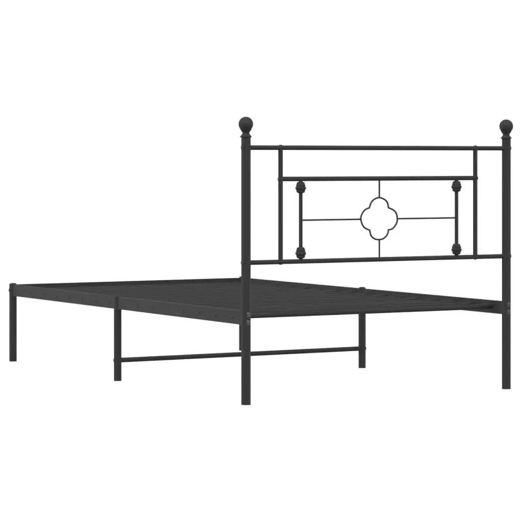 Metal Bed Frame King Single 107x203cm Black