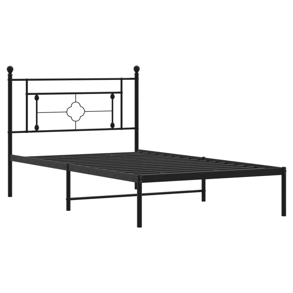 Metal Bed Frame King Single 107x203cm Black