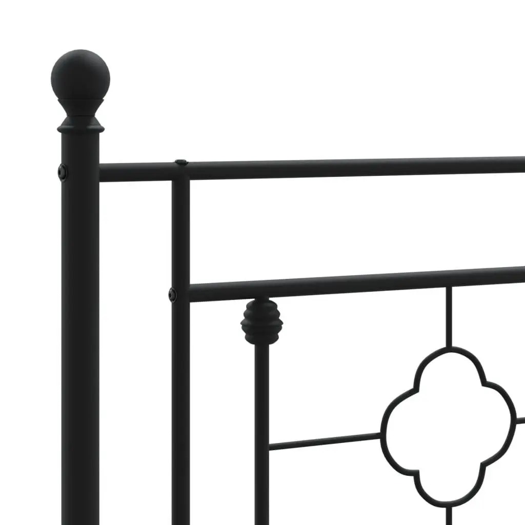 Black Metal Bed Frame King Single with Storage