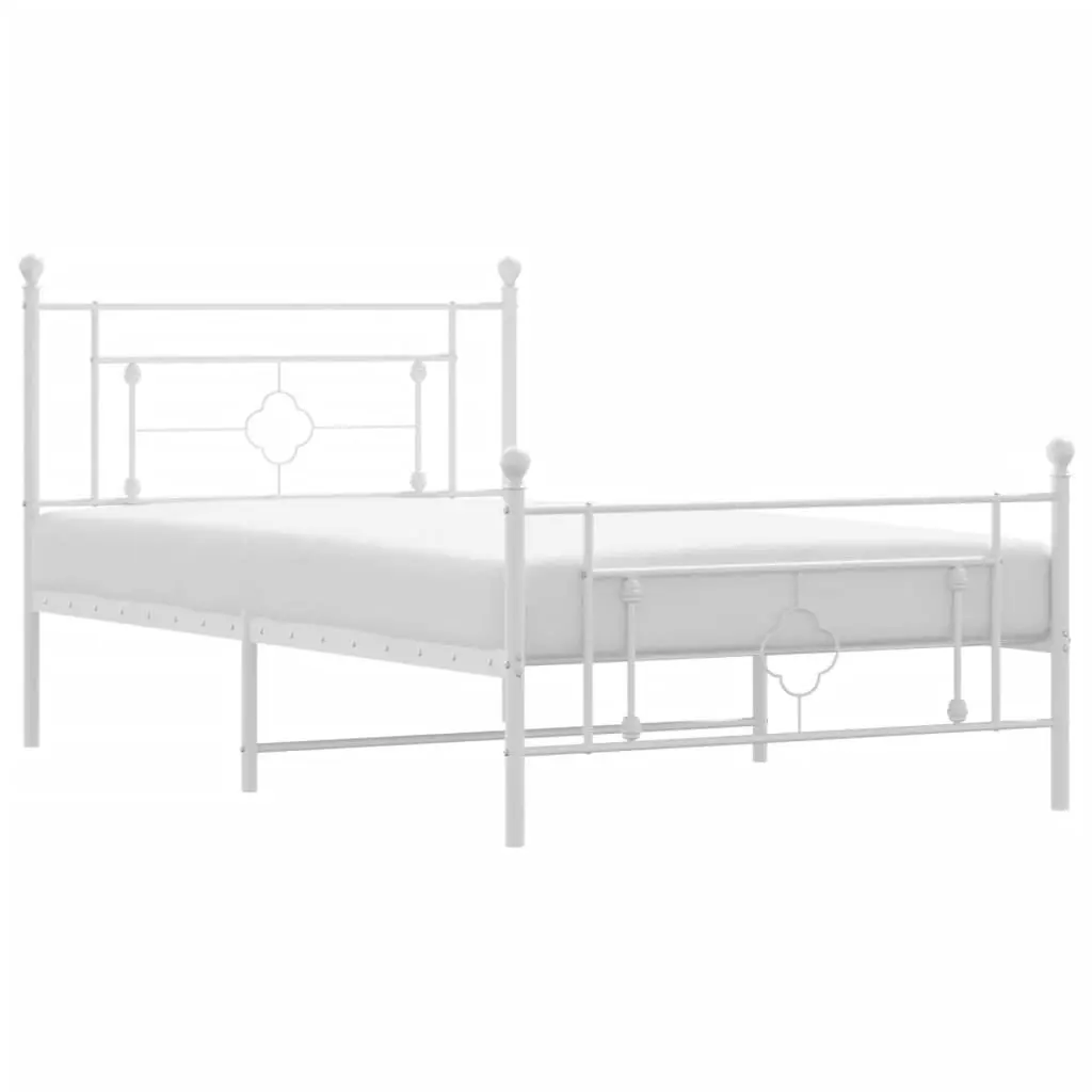 White King Single Metal Bed Frame with Storage