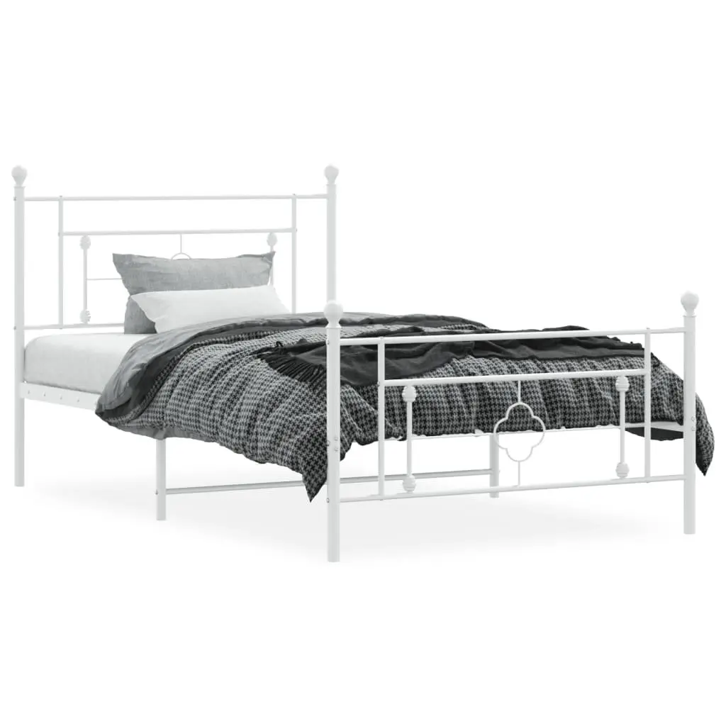 White King Single Metal Bed Frame with Storage