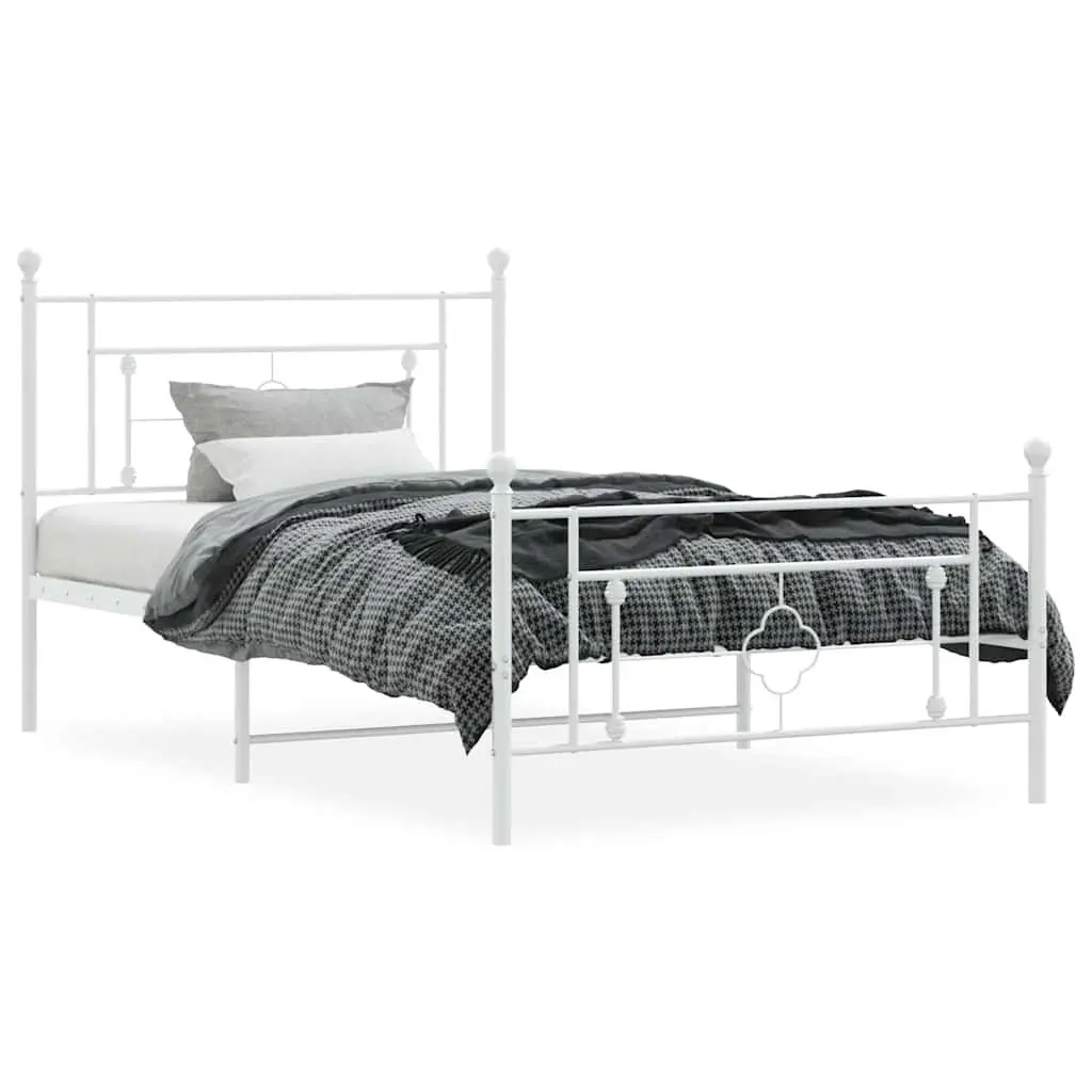 White King Single Metal Bed Frame with Storage
