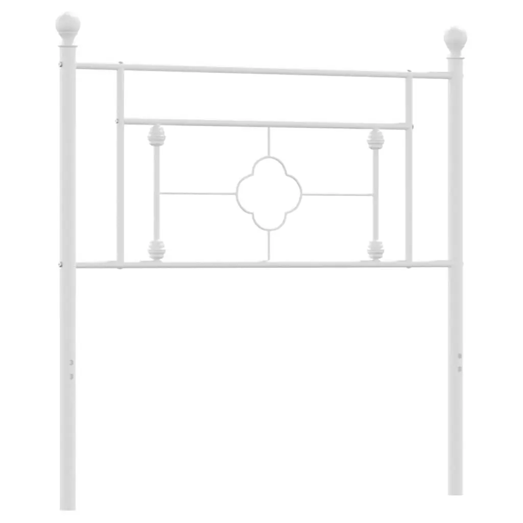 White Metal Headboard for 90cm Bed Frame