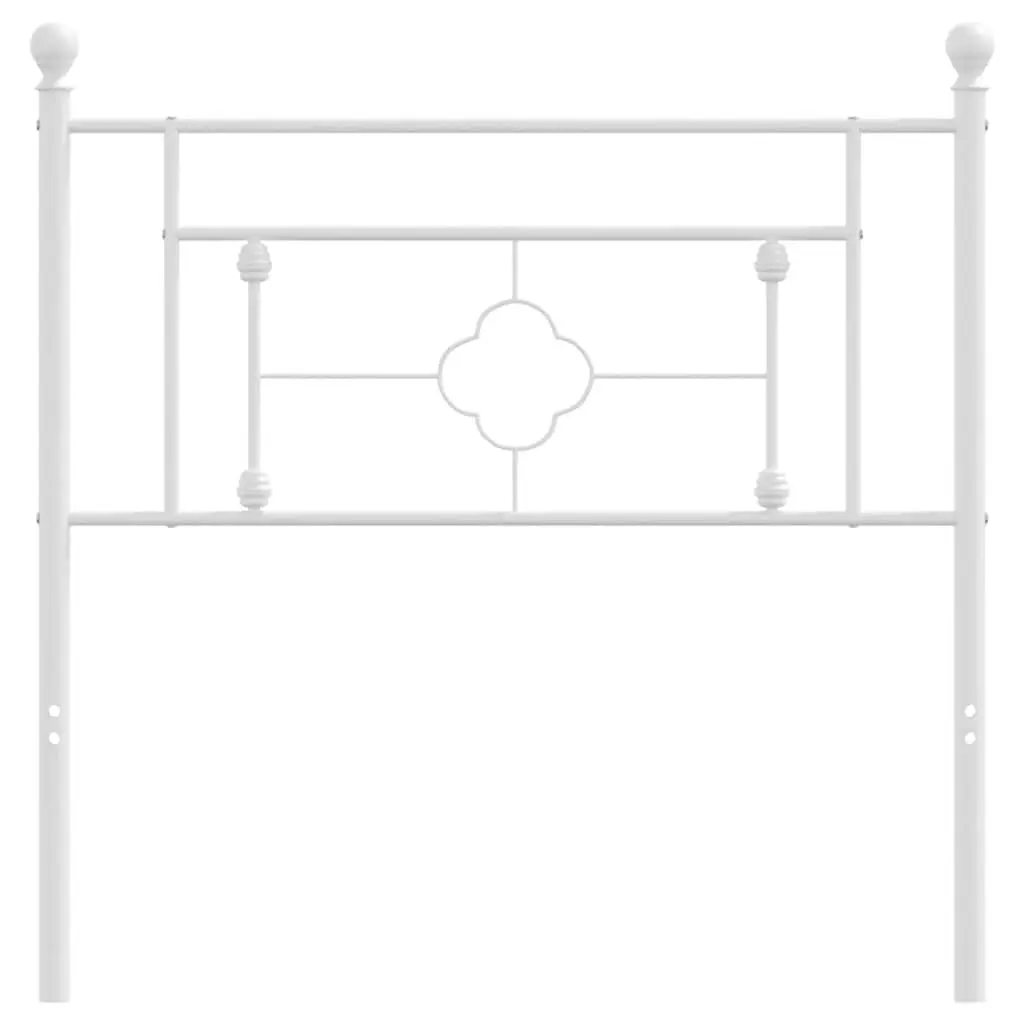 White Metal Headboard for 90cm Bed Frame