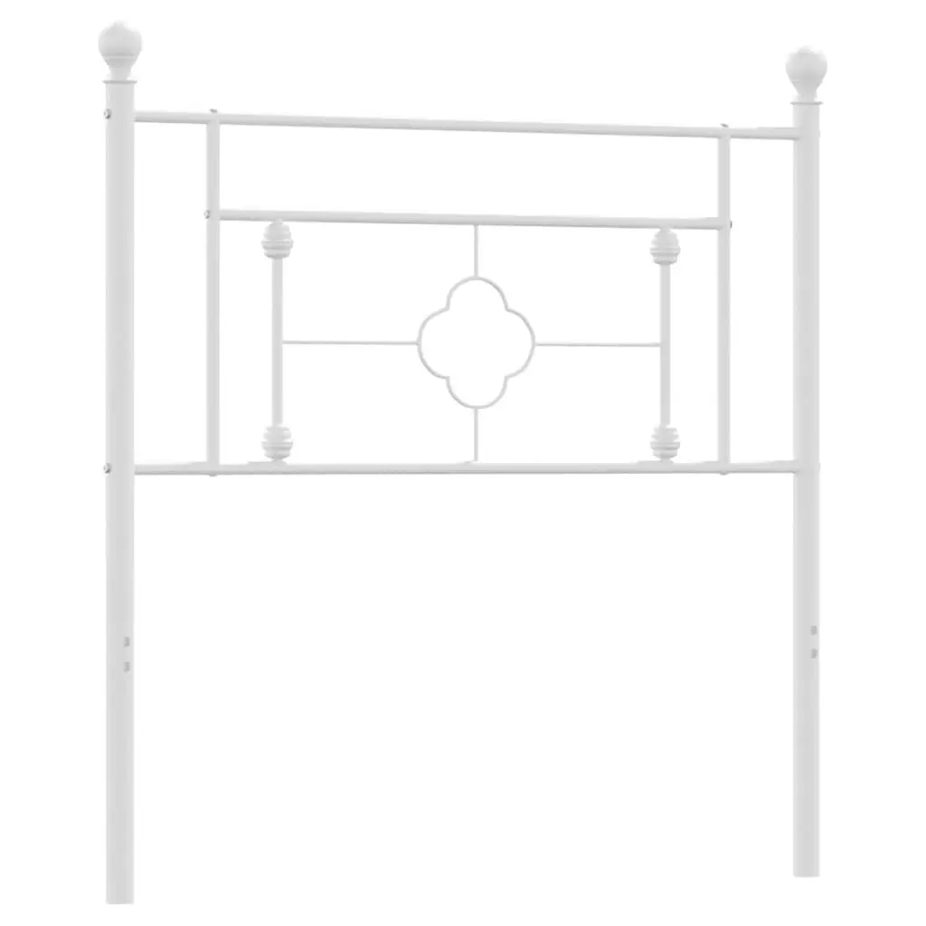 White Metal Headboard for 90cm Bed Frame