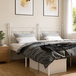 Elegant White Metal Headboard for 180cm Bed Frames