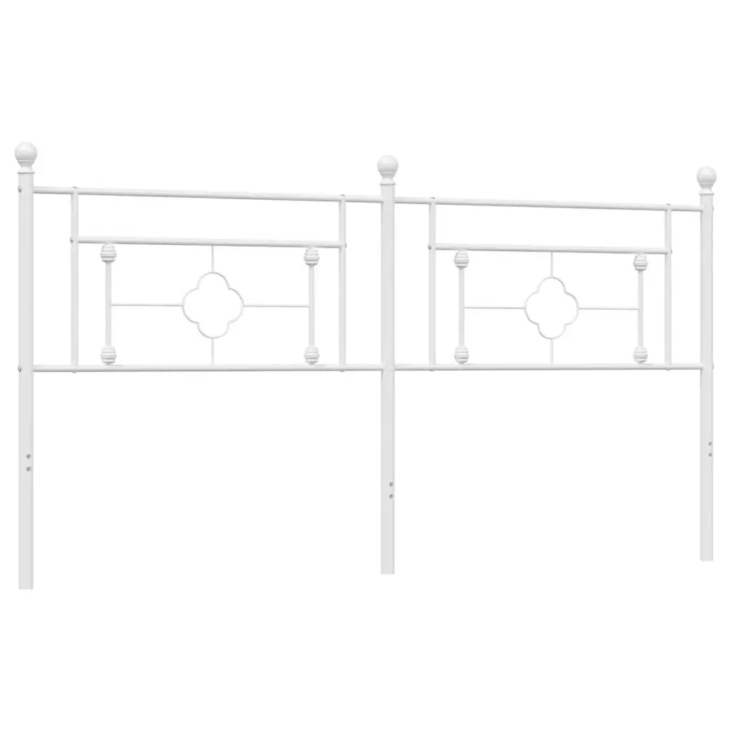 White Metal Headboard for 180cm Bed Frames