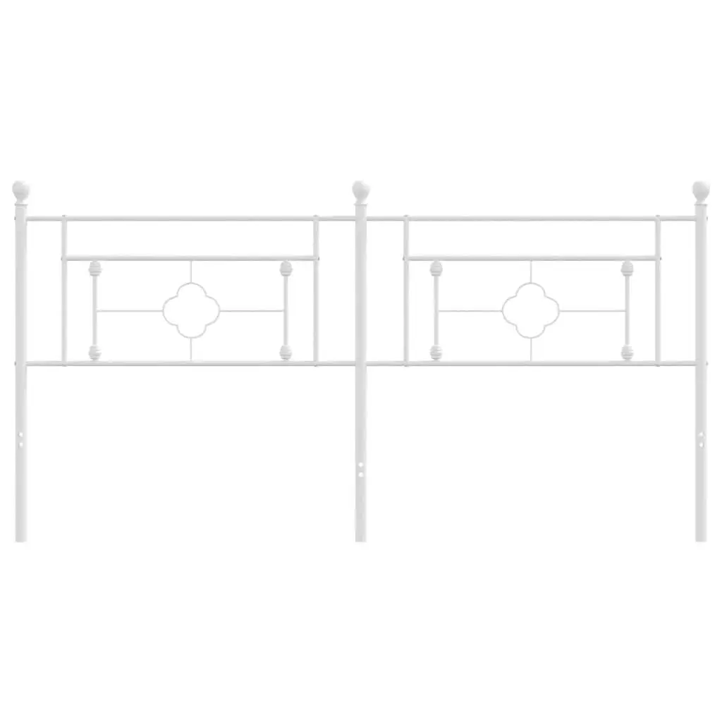 White Metal Headboard for 180cm Bed Frames