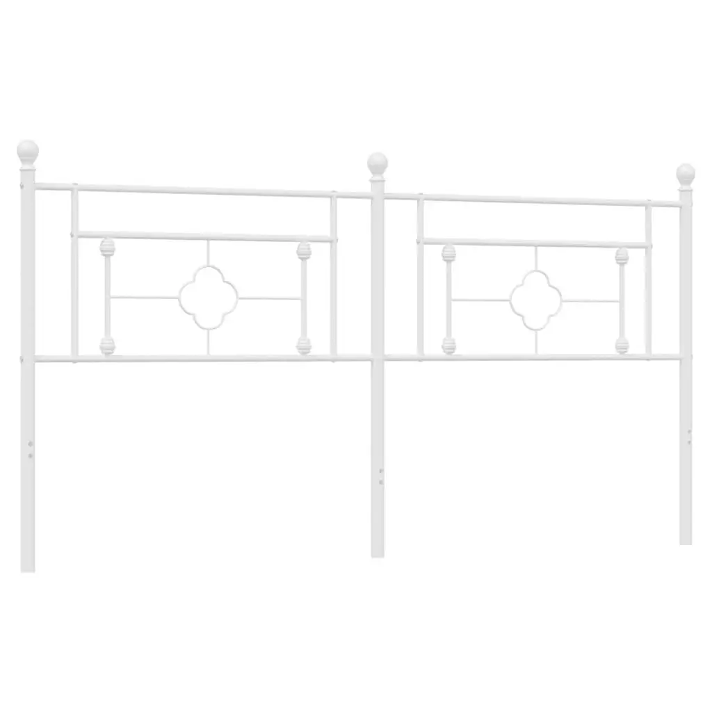 White Metal Headboard for 180cm Bed Frames