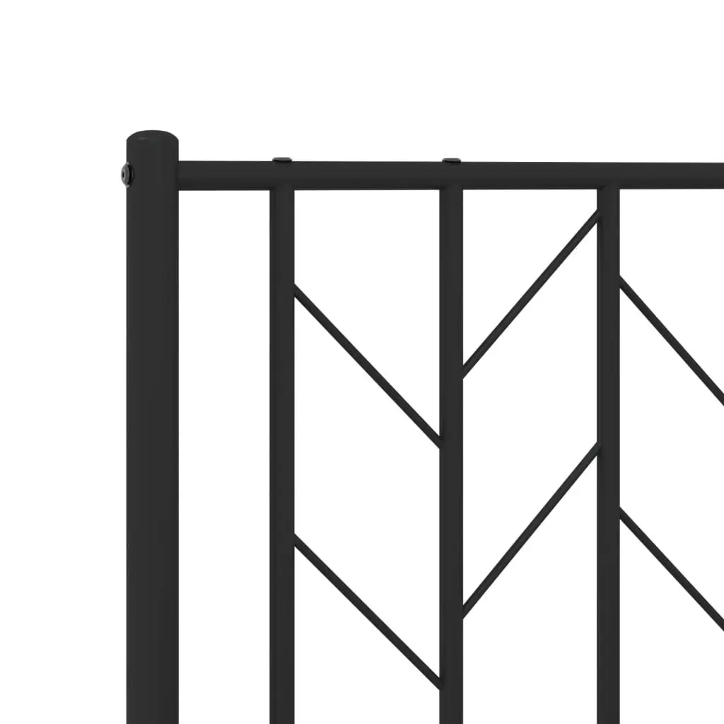 Metal Bed Frame Powder-coated Steel 135x190 cm Black
