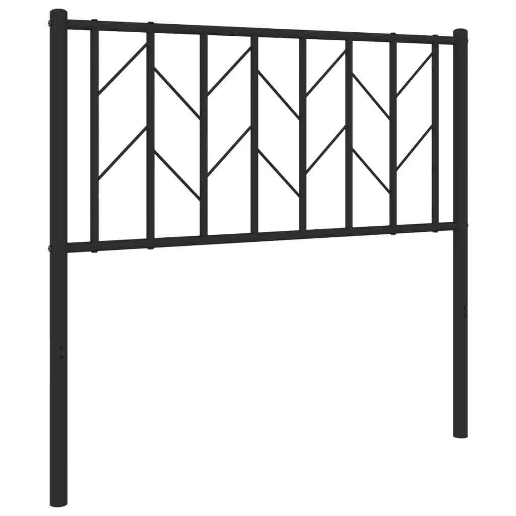 90cm Black Metal Headboard for Bed Frames