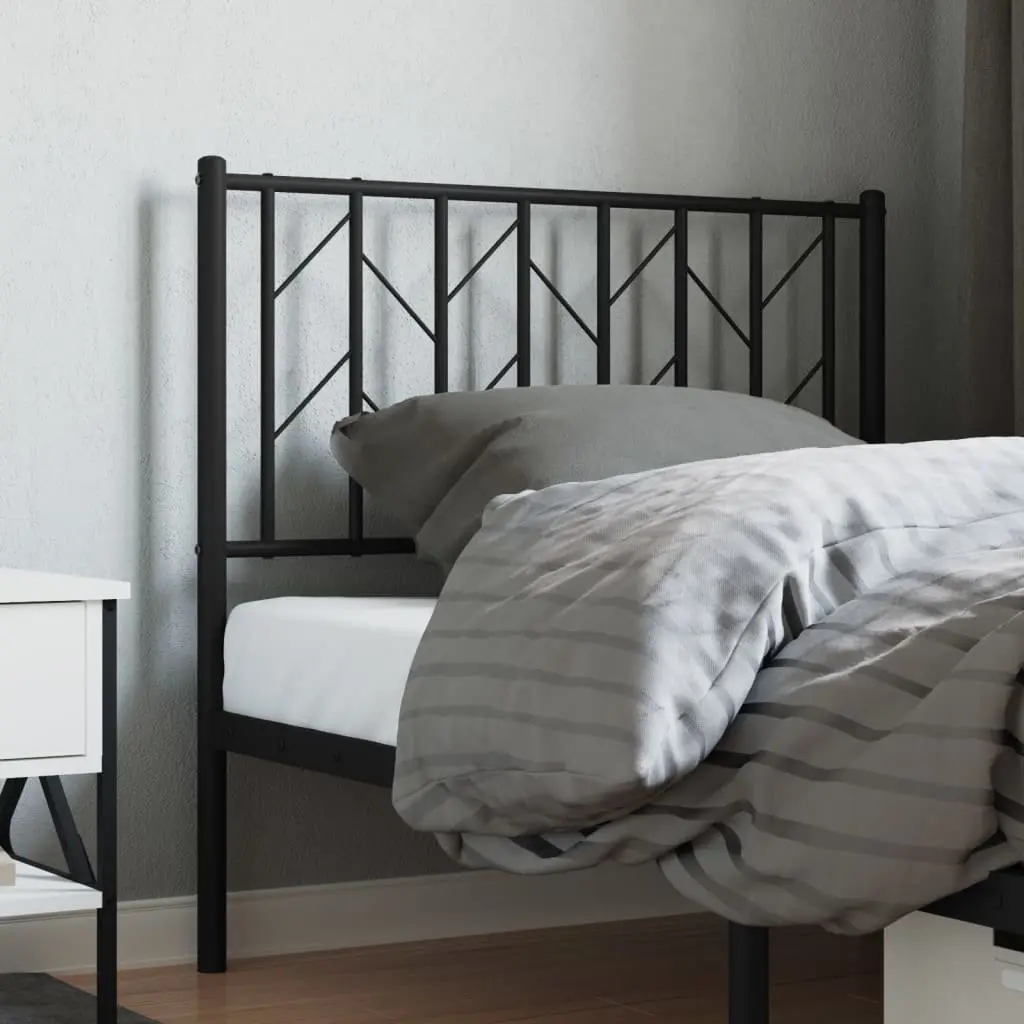 90cm Black Metal Headboard for Bed Frames