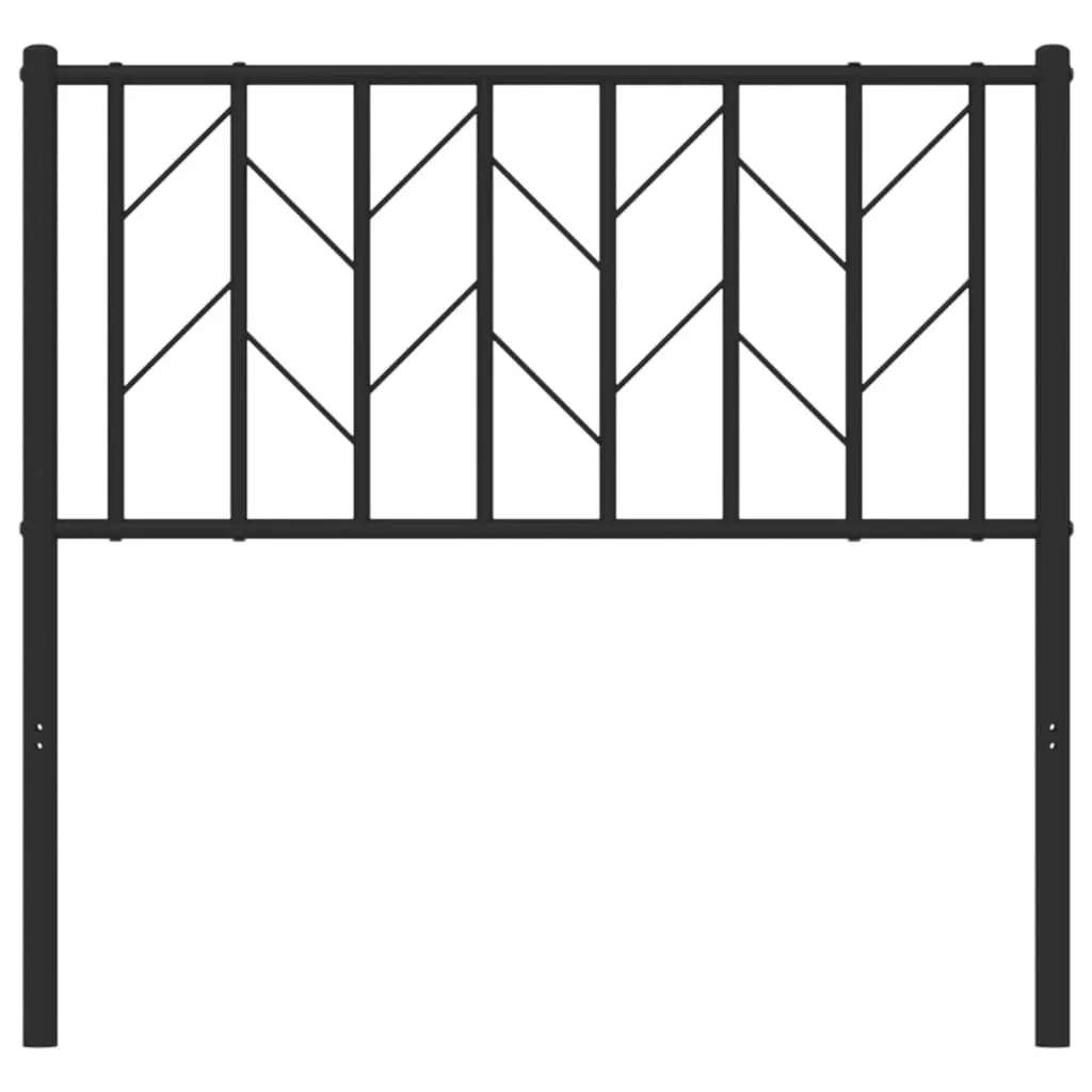 90cm Black Metal Headboard for Bed Frames