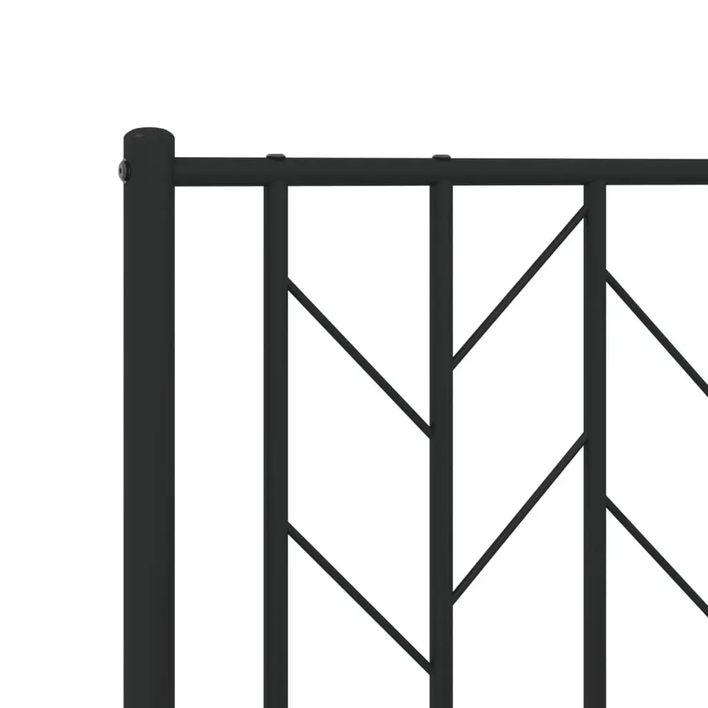 90cm Black Metal Headboard for Bed Frames
