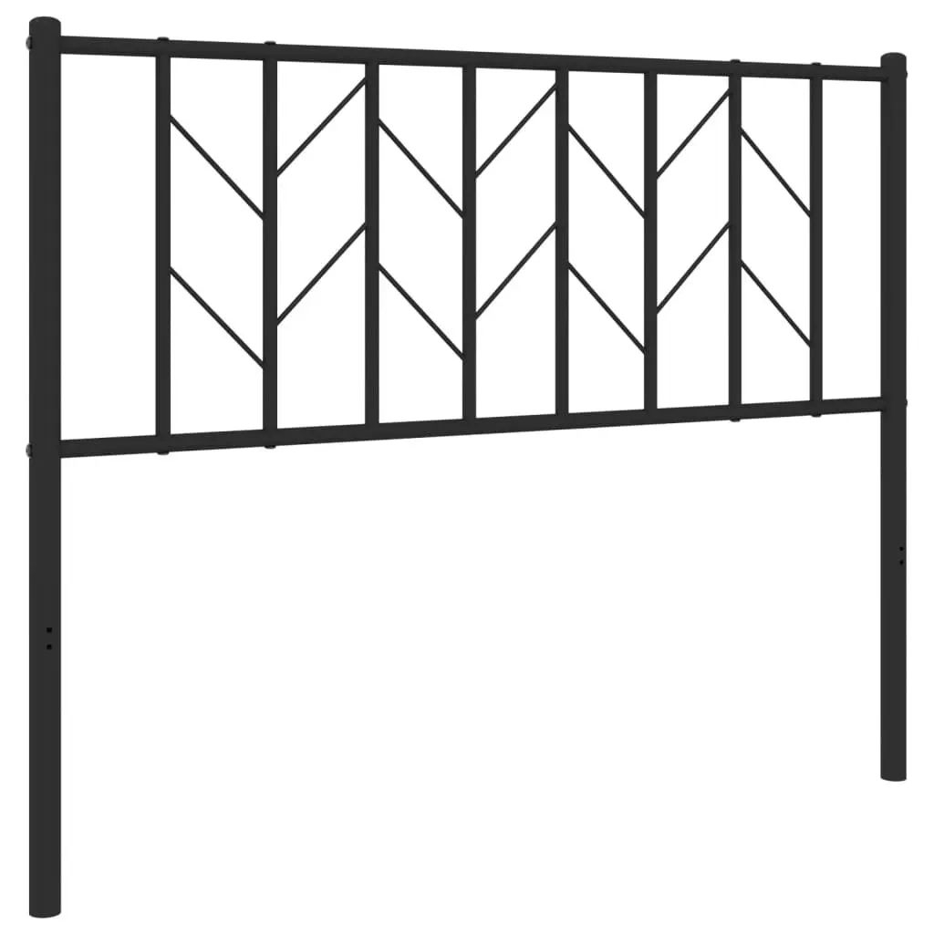 Black Metal Headboard for Bed Frame 107 cm