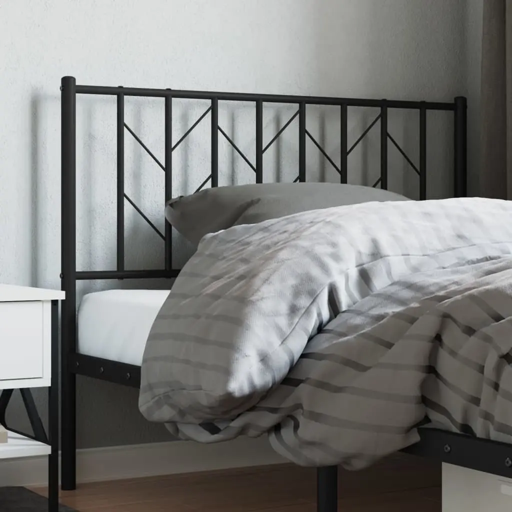 Black Metal Headboard for Bed Frame 107 cm