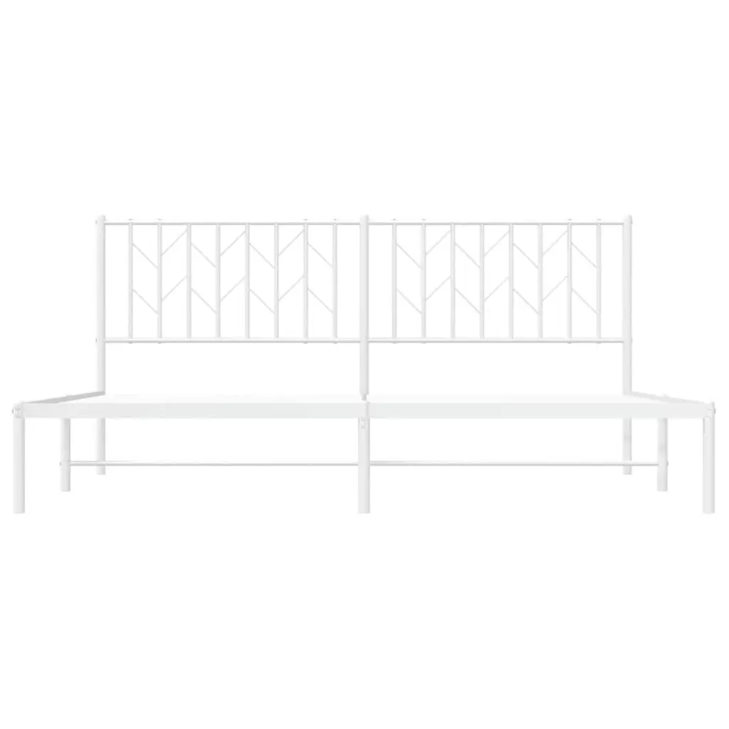 King Metal Bed Frame with Headboard and Storage