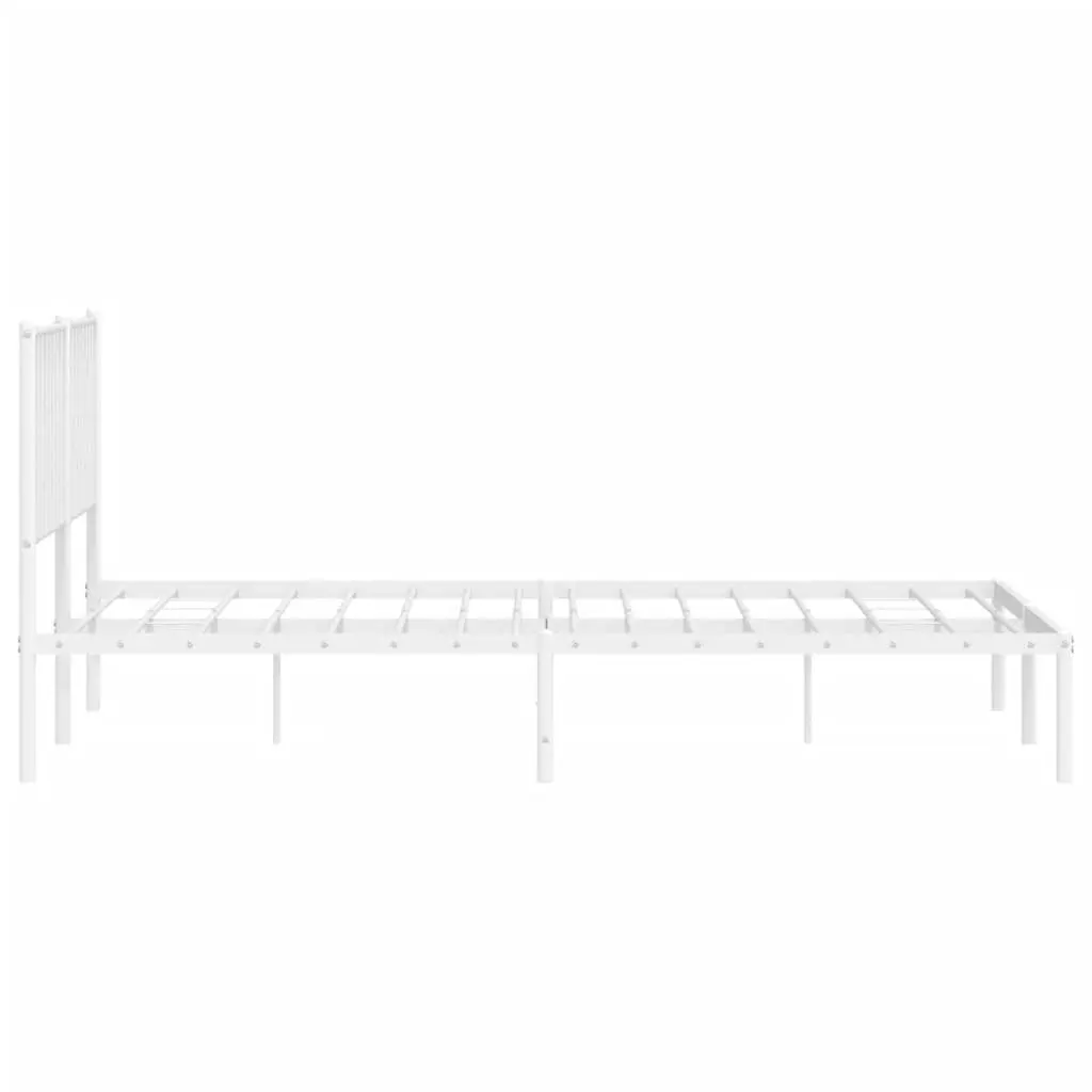 King Metal Bed Frame with Headboard and Storage
