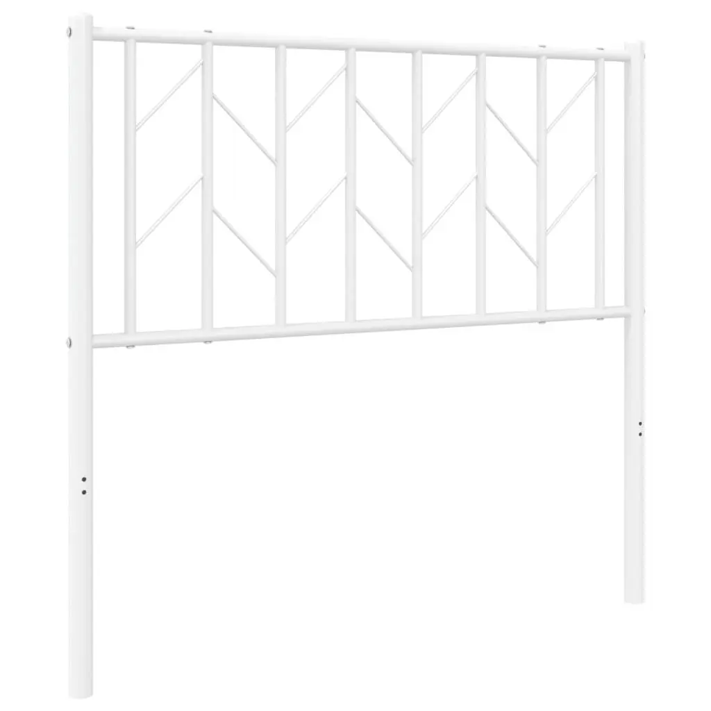 90cm White Metal Headboard for Bed Frame