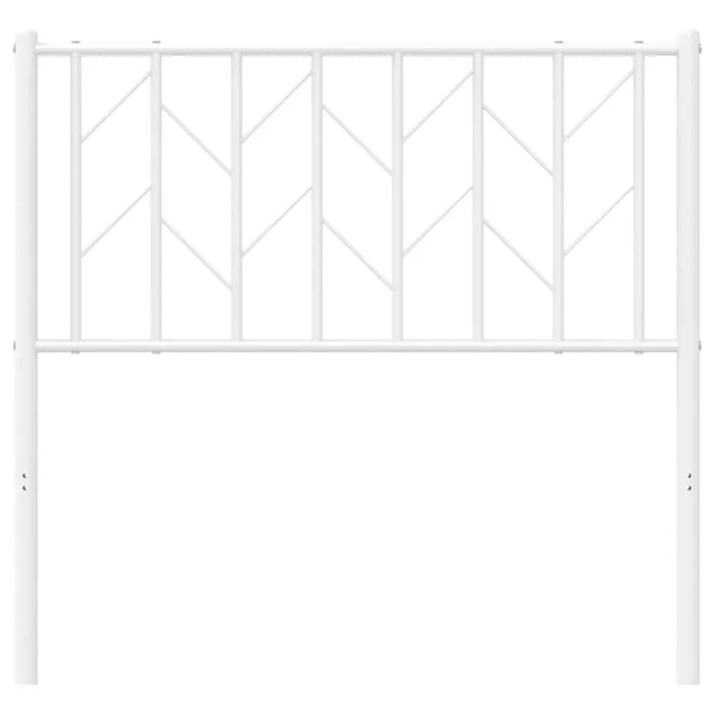 90cm White Metal Headboard for Bed Frame
