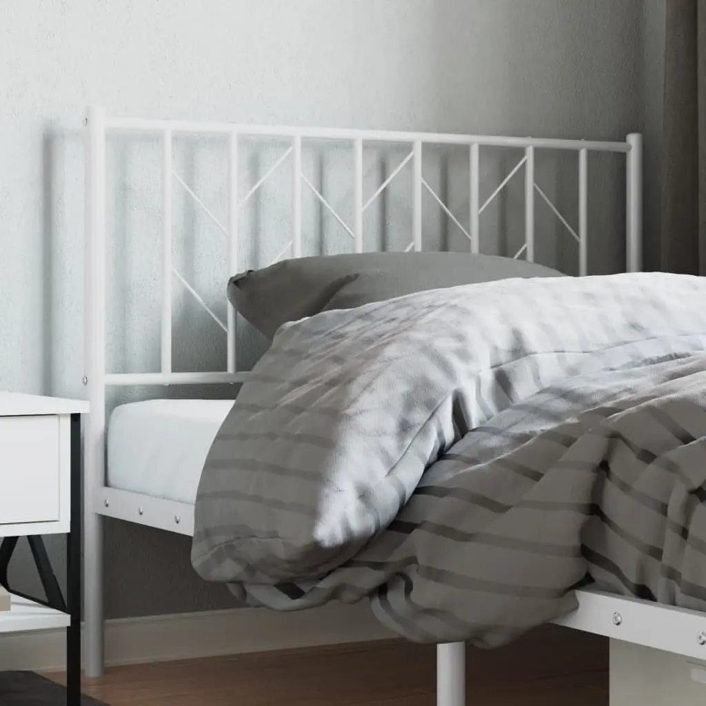 White Metal Headboard for 107cm Bed Frame