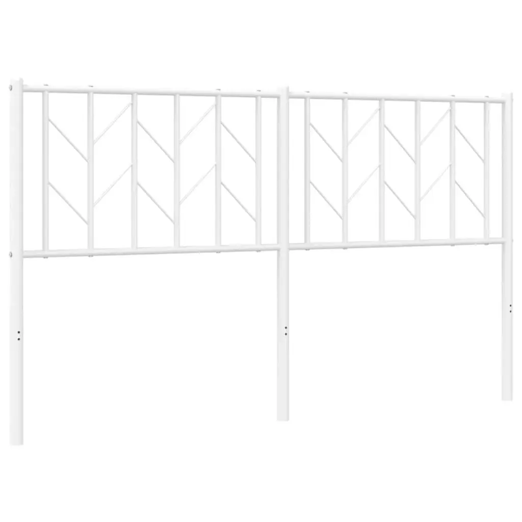 Metal Headboard White 150cm Bed Header Steel Frame Bedroom Furniture