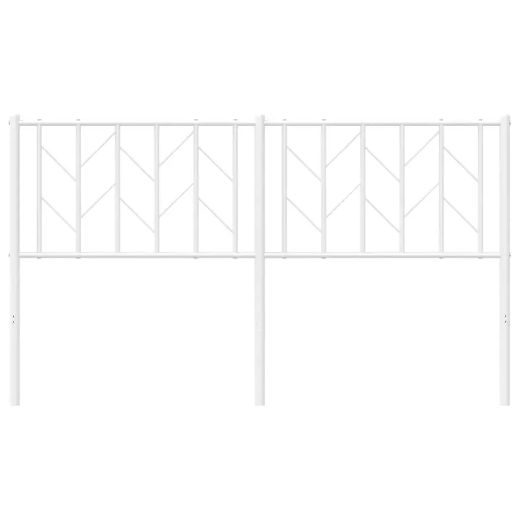 Metal Headboard White 150cm Bed Header Steel Frame Bedroom Furniture