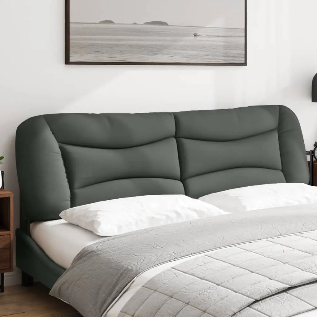 Dark Grey Fabric Headboard Cushion 180cm