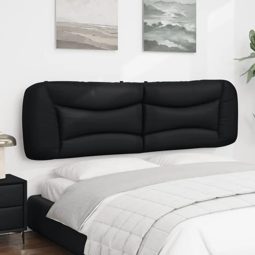 Headboard Cushion Faux Leather 180cm Black